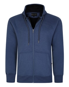 KAM Zip Thru Sherpa Originals Hoody Royal Blue